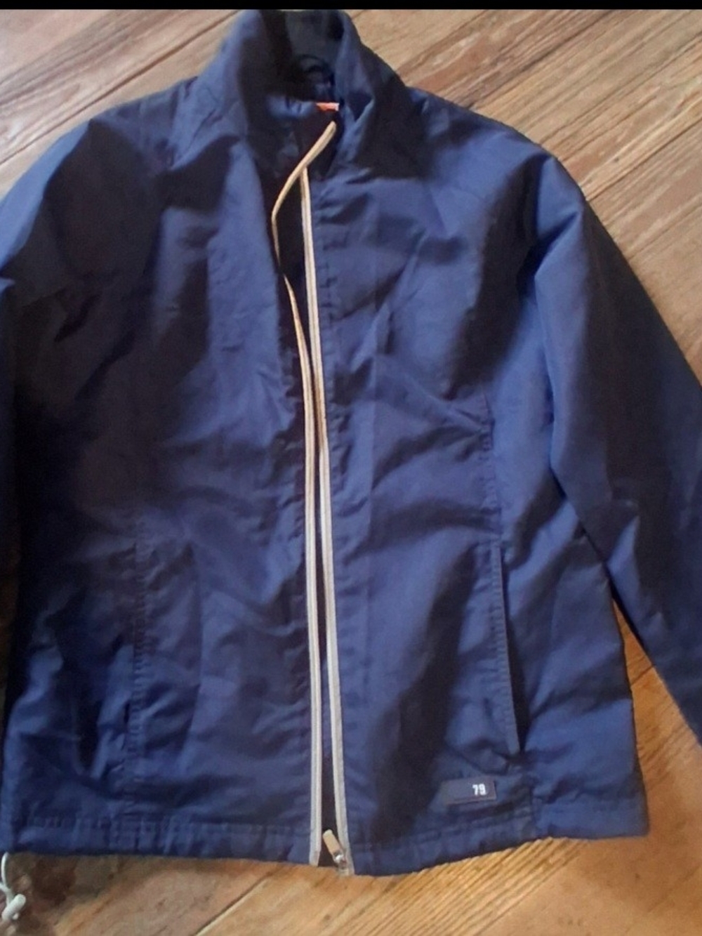 Men's Navy Zip-Front Lightweight Jacket